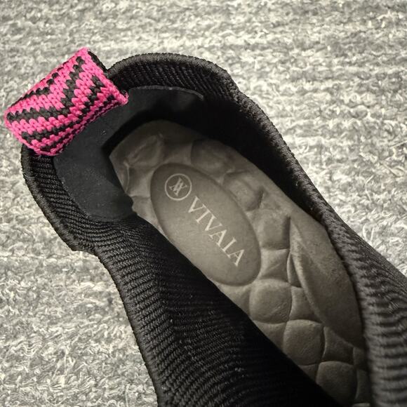 Vivaia Ryan Pro Square Toe Ankle Boots 7.5 Black Knit Water Repellent Booties - Picture 6 of 12